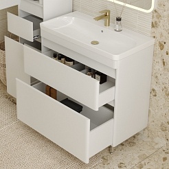 Style Line Мебель для ванной напольная Атлантика 80, Люкс антискрейч, PLUS – фотография-5
